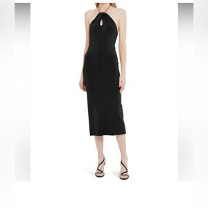 NWT Galvan London Cleopatra Chain Necklace Halter Midi‎ Dress Medium